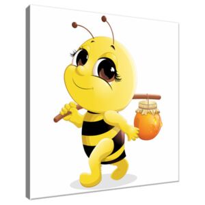 Obraz na plátne Včielka s medíkom 30x30cm 3053A_1AI