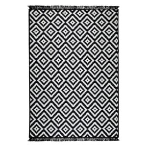 Čierno-biely obojstranný koberec Helen, 80 × 150 cm