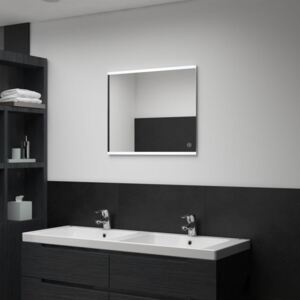 Kúpeľňové LED nástenné zrkadlo s dotykovým snímačom 60x50 cm