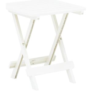Skladací záhradný stôl biely 45x43x50 cm plastový