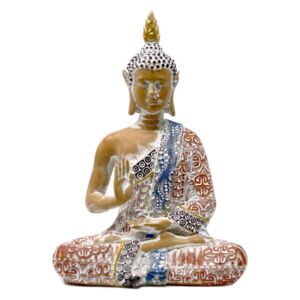 AWM Thajský Budha - Ochrana - Terakota a modrá obloha 20 cm 1ks