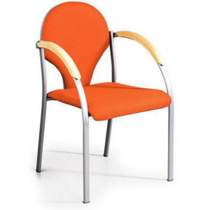 Konferenčná stolička Neo Silver, oranžová