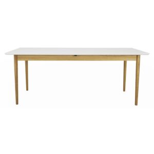 Biely rozkládací jedálenský stôl Tenzo Svea, 90 x 195 cm