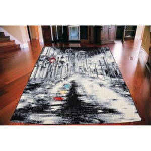 Kusový koberec Nočná ulička sivý, Velikosti 160x220cm