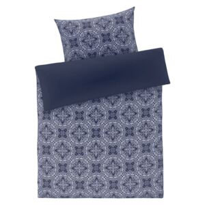 MERADISO® Saténová posteľná bielizeň, 140 x 200 cm (Ornamenty / modrá ), Ornamenty / modrá (100322876)