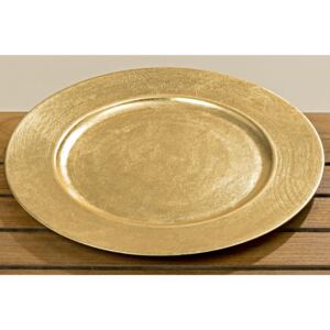 Dekoračné tanier, zlatý