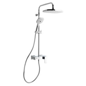 Sprchový systém Swiss Aqua Technologies s pákovou batériou biela / chróm SATSSPHP