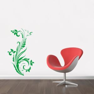 GLIX Kvetinová dekorácia - nálepka na stenu Svetlo zelená 50 x 90 cm