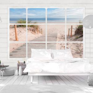 Fototapeta - Window & beach 200x140