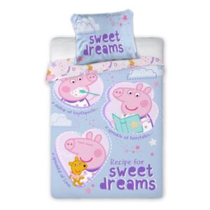 FARO Obliečky Detské licenčné 100x135 + 40x60 - Prasiatko Peppa Sweet Dreams
