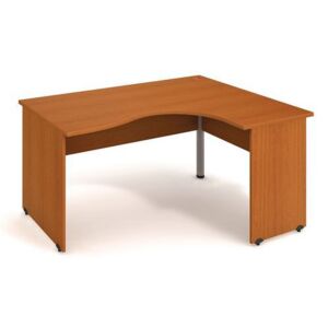 Rohový kancelársky stôl Gate, 160 x 120 x 75,5 cm, pravé vyhotovenie, dezén čerešňa