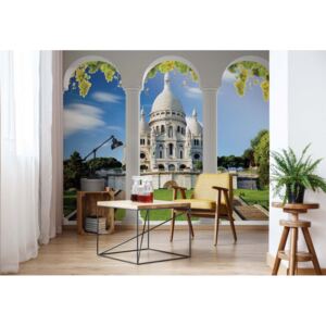 Fototapeta GLIX - Paris Sacre Coeur 3D Archway View + lepidlo ZADARMO Vliesová tapeta - 368x254 cm