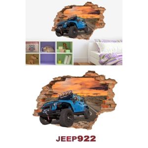 3D samolepka na stenu jeep 12