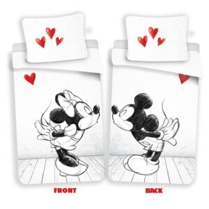 Jerry Fabrics Bavlnené detské obliečky Mickey a Minnie in Love 02