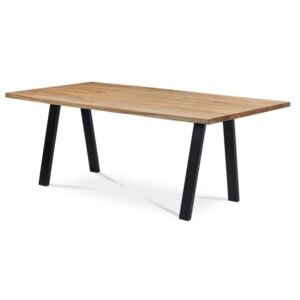 Jedálenský stôl EDMONTON dub/čierna, šírka 180 cm