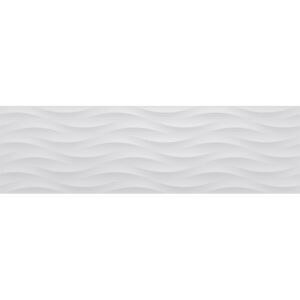 Obklad biely matný, 3D vzor 29,75x99,55cm GLIMPSE WHITE WAVE