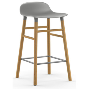 Normann Copenhagen Barová stolička Form 65 cm, grey/oak