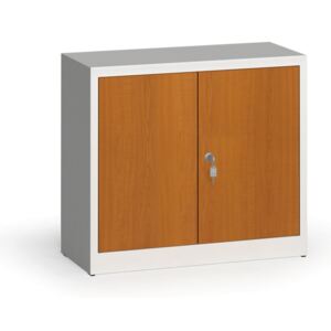 Alfa 3 Zváraná skriňa s lamino dverami, 800 x 920 x 400 mm, RAL 7035/čerešňa