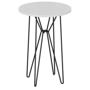 Příruční stůl, bílá/černá RUBEN 0000191795 Tempo Kondela