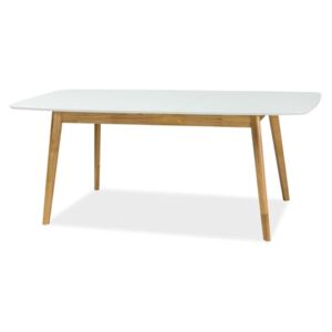 Rozkladací jedálenský stôl s bielou doskou Signal Felicio, dĺžka 150 - 190 cm