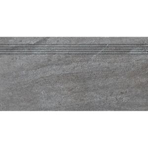 Schodovka Rako Quarzit tmavo šedá 30x60 cm, mat, rektifikovaná DCPSE738.1