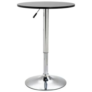 Barový stôl čierny Ø60 cm MDF
