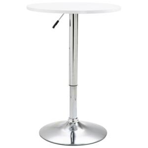 Barový stôl biely Ø60 cm MDF
