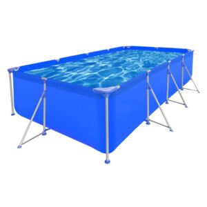 Obdĺžnikový nadzemný bazén s oceľovým rámom 394 x 207 x 80 cm