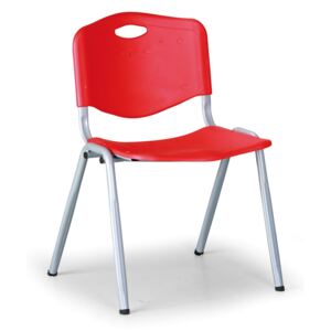 Plastová jedálenská stolička HANDY, červená