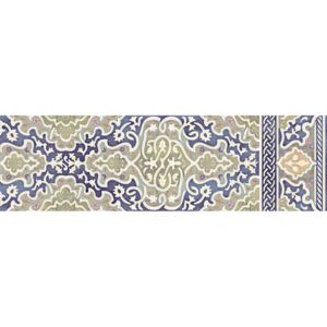 Obklad vzorovaný farebný matný 29,75x99,55cm TAWRIQ BLUE HALIFA