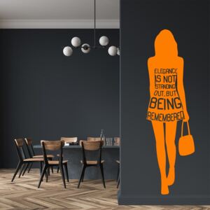 GLIX Elegance - nálepka na stenu Oranžová 30 x 110 cm