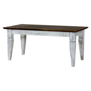 WOSK Rustikálny konferenčný stolík z masívu SKN 14 Farba nábytku:: K01 - Svetlý vosk, Farba dosky:: K01 - Svetlý vosk