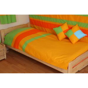 Prikrývka na posteľ Farby - oranžová