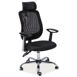Kancelárska stolička NETWORK, 115-125x60x50x45-55, čierna