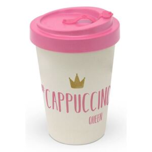 Cestovné bambusový termohrnček Cappuccino Queen - 400ml