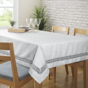 Biely obrus na stôl KARLA 140x180 cm