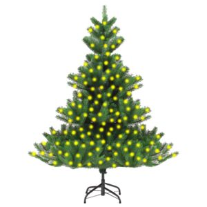 Umelý vianočný stromček jedľa Nordmann s LED zelený 240 cm