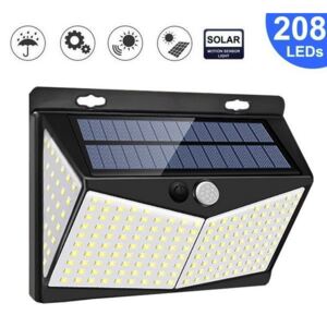 ISO 7697 Solární venkovní 208 LED SMD osvětlení s pohybovým senzorem