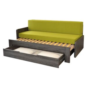 Ahorn DUOVITA 90 x 200 lamela - rozkladacia posteľ a sedačka 90 x 200 cm bez područek - dub svetlý / hnedý / agát
