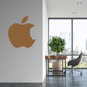 GLIX Apple Jobs - samolepka na stenu Hnedá 60x50 cm