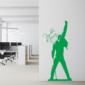 GLIX Freddie Mercury - samolepka na stenu Zelená 30x15 cm