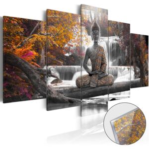 Sklenený obraz - Autumnal Buddha 100x50 cm
