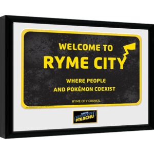 Rámovaný Obraz - Pokemon: Detective Pikachu - Ryme City