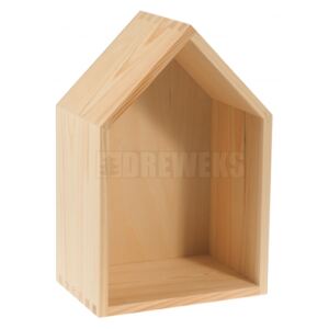 Dreweks Polička drevený domček (3 veľkosti) Veľkosť: Malý