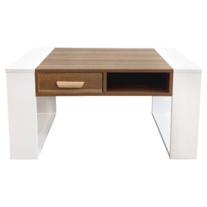 ModernHOME Konferenčný stolík, biela / hnedá, WYJ-090
