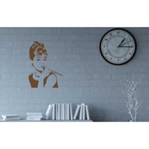 GLIX Audrey Hepburn - nálepka na stenu Hnedá 55 x 75 cm