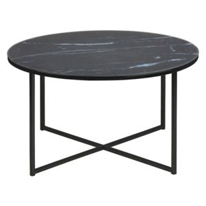 Konferenčný stolík okrúhly Alma, 80 cm, čierna, čierna