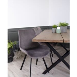Dizajnová stolička Brinley sivý zamat