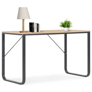 Počítačový stôl, čierny a dubový 120x60x73 cm