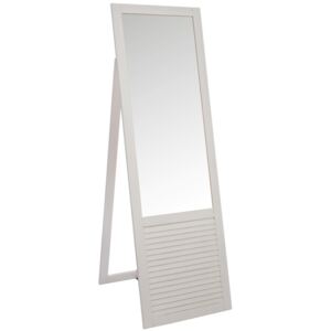 Biele stojacie drevené zrkadlo - 57 * 4 * 182cm